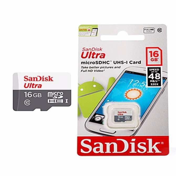 Thẻ nhớ Micro SD Sandisk Ultra 16G chính hãng bảo hành 5 năm. | WebRaoVat - webraovat.net.vn