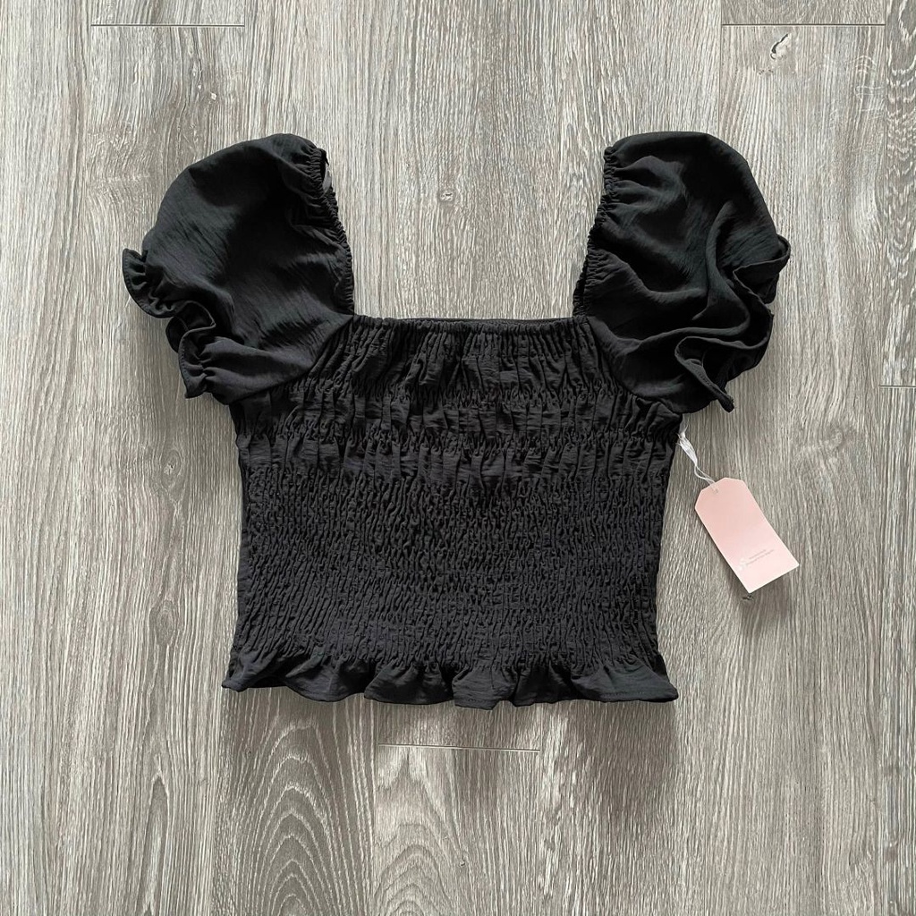 Áo Croptop Nữ BLASHE Smoocking Phồng Tay VNXK