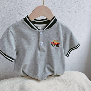 Áo POLO cổ trụ bé trai họa tiết ô tô