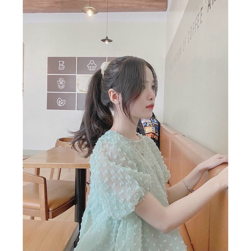 ĐẦM BBD TAY PHỒNG XỐP PASTEL 2M