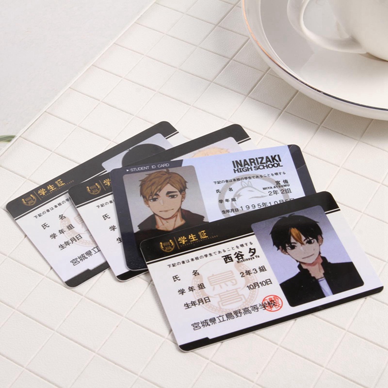 Thẻ ID PVC in hình anime Peripheral Haikyuu! Hinata Shoyo cho trẻ em