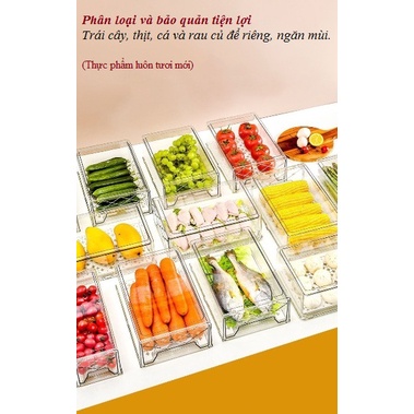 HỘP LƯU TRỮ / BẢO QUẢN THỰC PHẨM TỦ LẠNH TRONG SUỐT KIỂU NGĂN KÉO