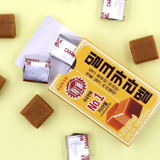 Kẹo mềm caramel sữa Lotte - Kẹo Hàn Quốc hộp 50g - Hàng nhập khẩu Hàn Quốc