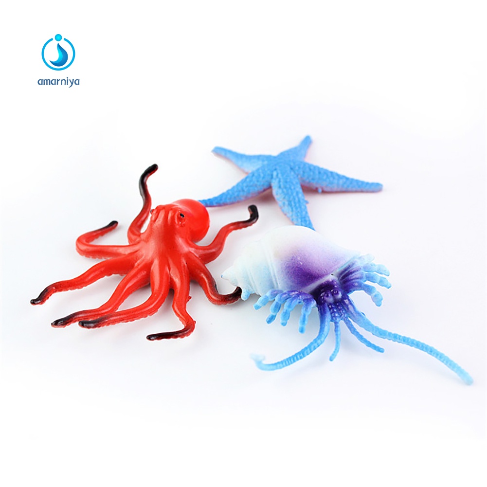 Set 24 Mô Hình Các Loài Tôm Hùm / Cá Voi Sống Động Như Thật Dành Cho Các Bé