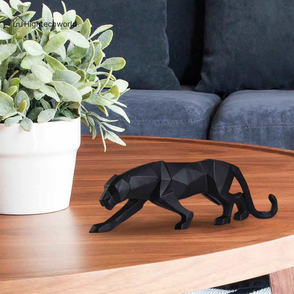 Hightechworld Resin Geometry Leopard Figurines Home Decor Crafts Room Vintage Ornament