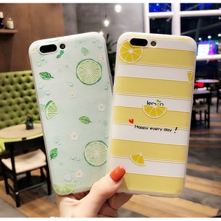 ốp iPhone X Xs Max XR Case Soft Lemon Slim Cute Fruit Full Cover
