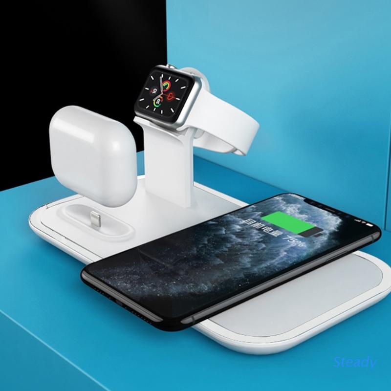 Đế Sạc Không Dây 10w 3 Trong 1 Đa Năng Cho Điện Thoại