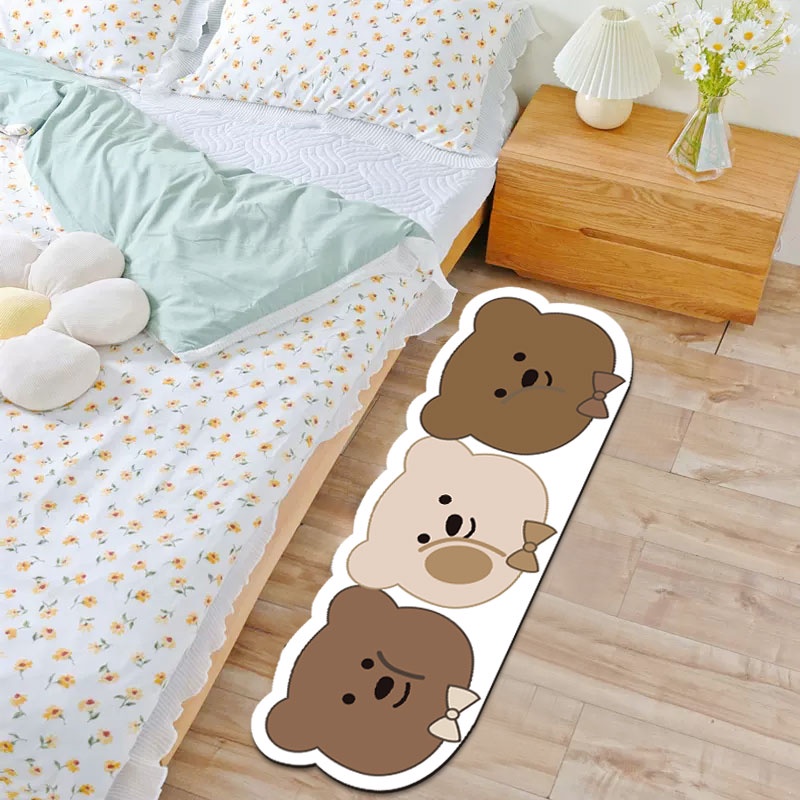 Thảm Chùi Chân Chống Trượt Họa Tiết Hoạt Hình Trang Trí Phòng Ngủ