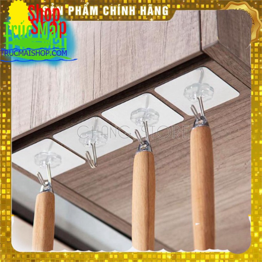 Bộ 10 Móc Treo Tường Đa Năng Trong Suốt Mới