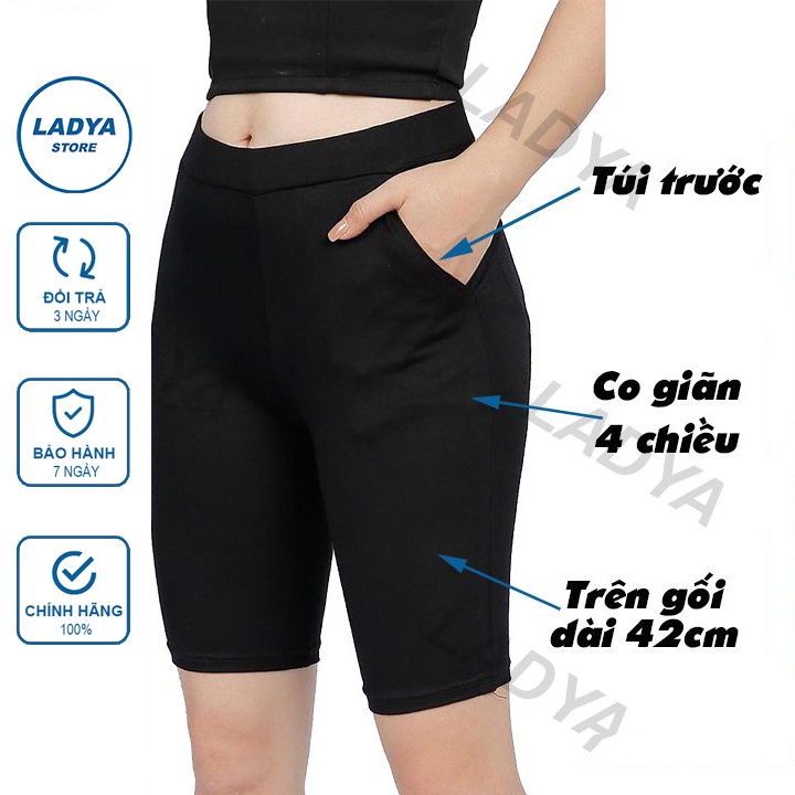 Quần legging ngố lửng nữ thun cao cấp chất liệu loại 1 nâng mông LADYA STORE