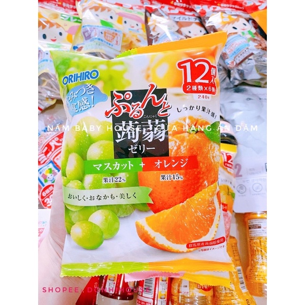 Thạch trái cây Orihiro Nhật Bản cho bé ăn dặm date mới nhất