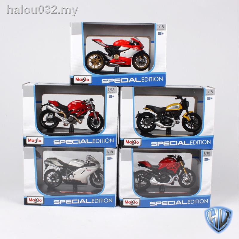 Mô Hình Xe Mô Tô Ducati V4 S Yamaha Ktm Kawasaki H2R Honda Bằng Hợp Kim Tỉ Lệ 1: 18