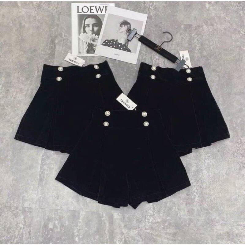 Quần Đùi Nhung Ngắn Ống Rộng Đính Đá Cực Xinh Hàng Quảng Châu Loại 1