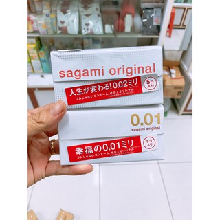 Bao cao su Sagami Original 0.01 siêu mỏng nhất TG hộp 5 chiếc