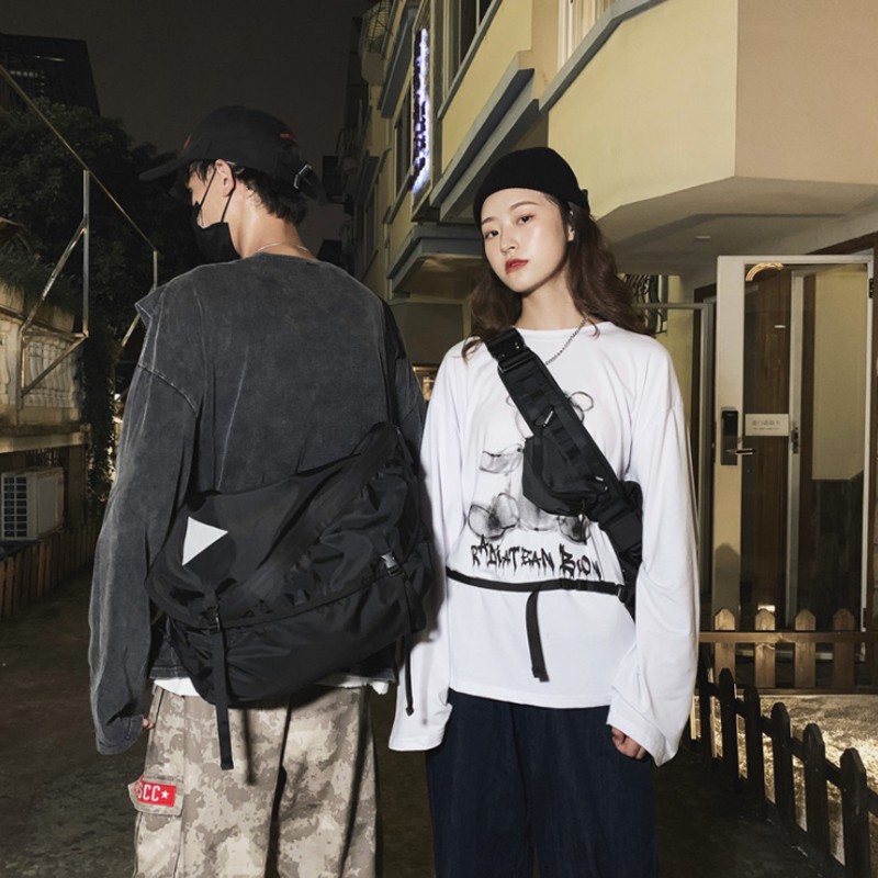 Túi đeo chéo cho nam nữ ulzzang vải canvas phong cách vintage đựng mỹ phẩm đồ trang điểm quần áo điện thoại TT009B | BigBuy360 - bigbuy360.vn