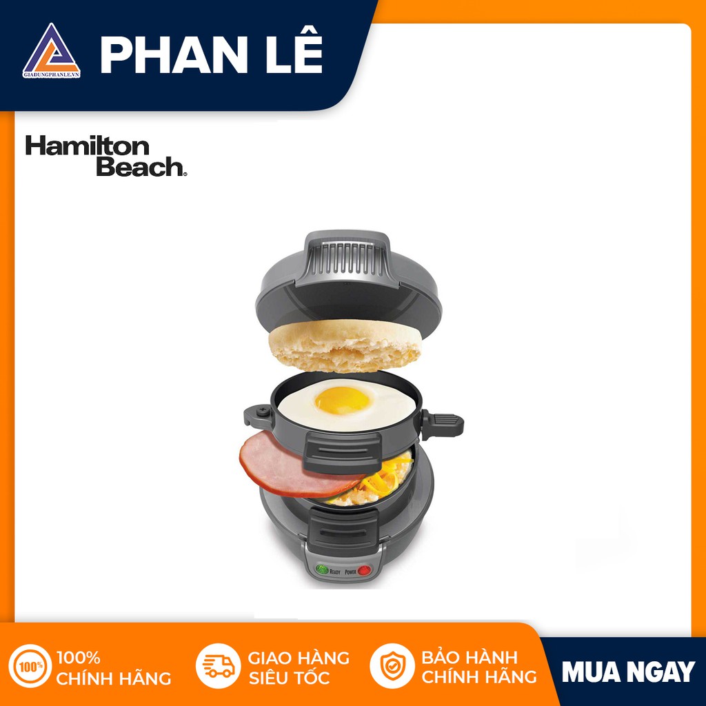 [Mã ELHADEV giảm 4% đơn 300K] Máy làm đồ ăn sáng Sandwich Hamilton Beach 25475-SAU