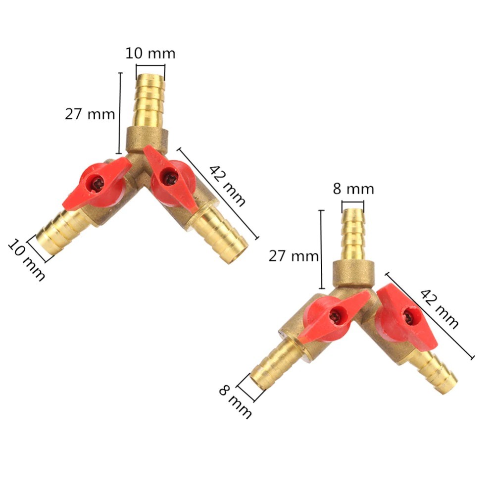 Van Nối Ống Nước Chữ Y 3 Hướng 8/10mm Đa Dụng Chất Lượng Tốt