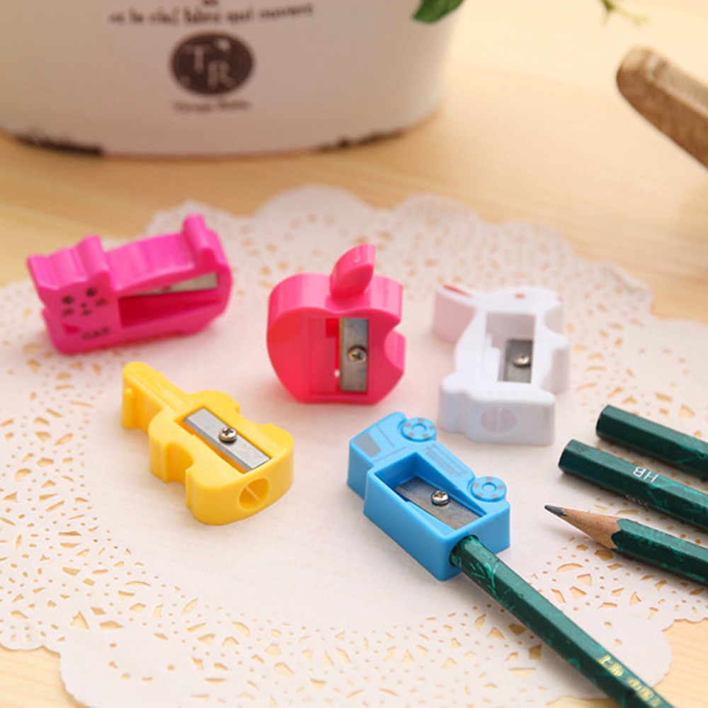 1Pcs Candy Color Pencil Sharpener Student School Stationery Supplies Prize Gift