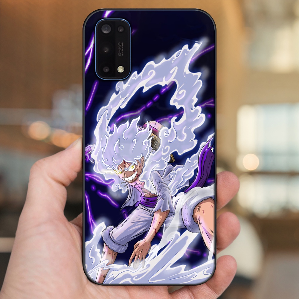 Ốp lưng Realme 7 Pro viền đen in hình Luffy One Piece