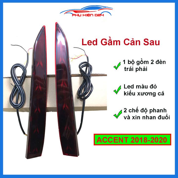 Đèn led gầm cản sau ô tô Accent 2018-2019-2020 kiểu mới