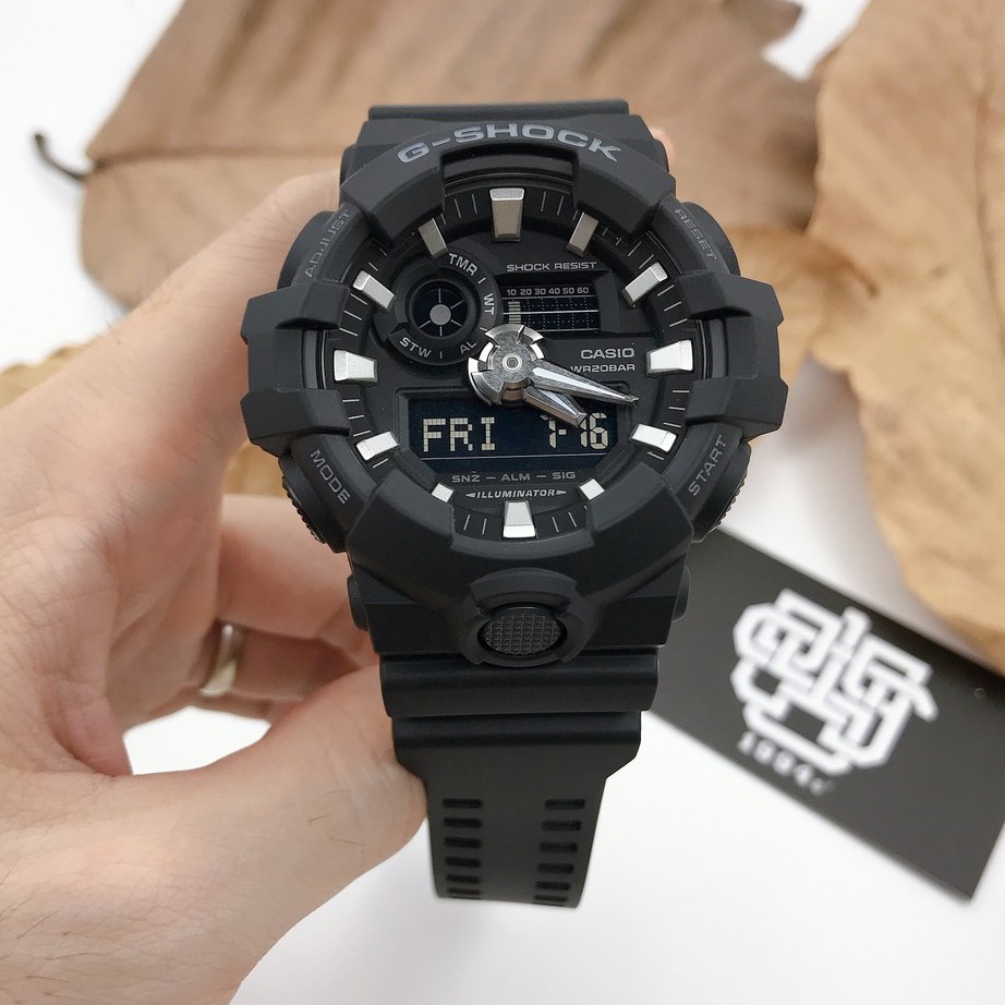 Đồng hồ nam Casio G-SHOCK GA-700 / GA-700-1B chống va đập, hàng chính hãng