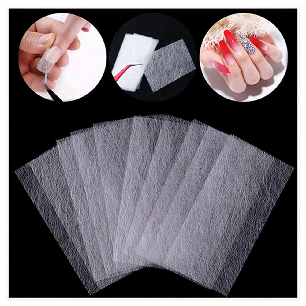 Set 10 miếng dán sợi thủy tinh nối dài móng tay không dệt
