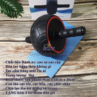 Dụng cụ tập gym - Con Lăn Tập Bụng Cao Cấp ABDOMEN - Giảm béo, tăng cơ [mua 1 tặng 1] [ đổi trả 30 ngày free]