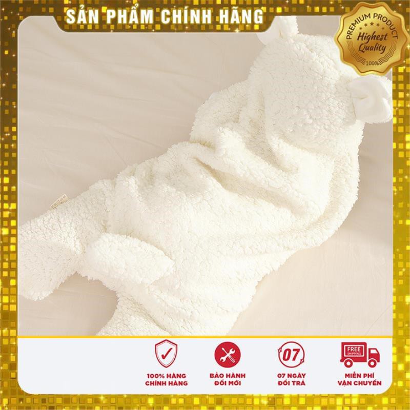 [Giảm 50%] Chăn quấn lông cừu ủ kén Baby Blanket hình thú cao cấp cho bé yêu