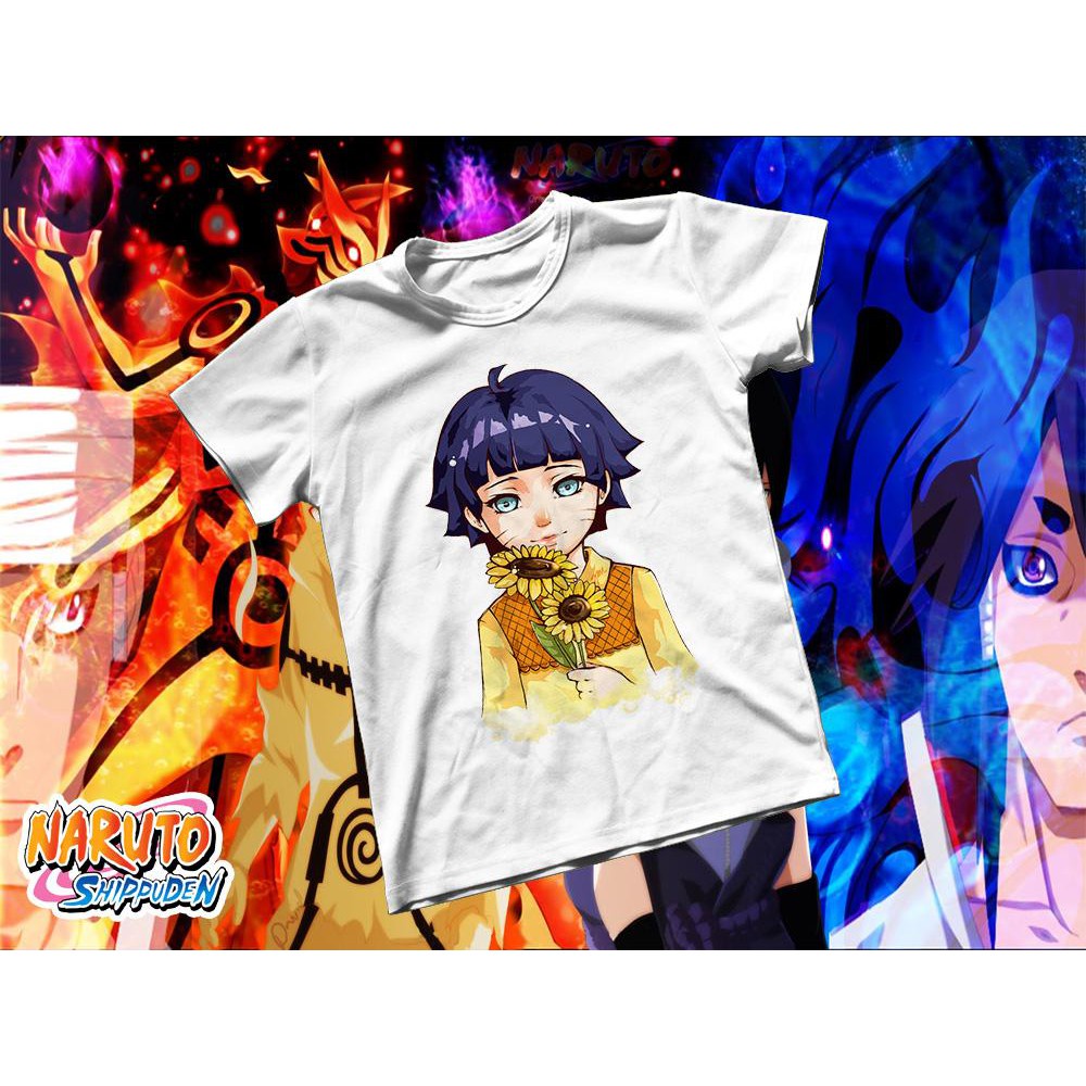 Áo thun Cotton Unisex - Anime - Naruto - Himawari
