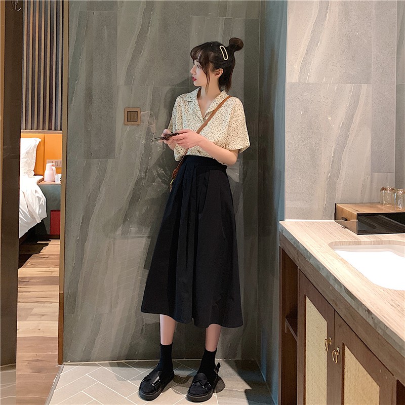 [Mã FADIRECT20 giảm 20K đơn 150K] Chân Váy Midi Chữ A Lưng Thun Cao Màu Trơn Hợp Thời Trang | BigBuy360 - bigbuy360.vn