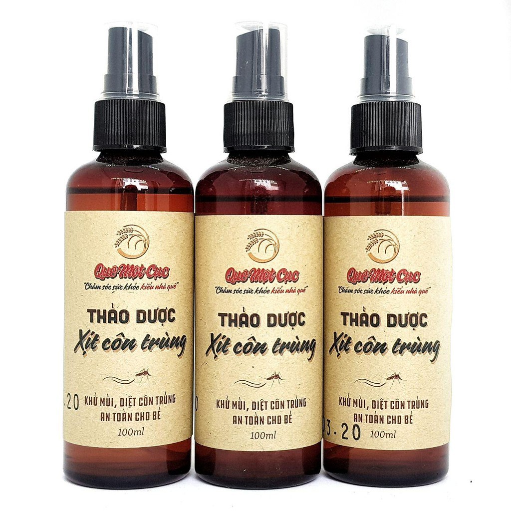 [CÓ ƯU ĐÃI] Xịt muỗi, xịt côn trùng thảo dược QUÊ MỘT CỤC 100ml