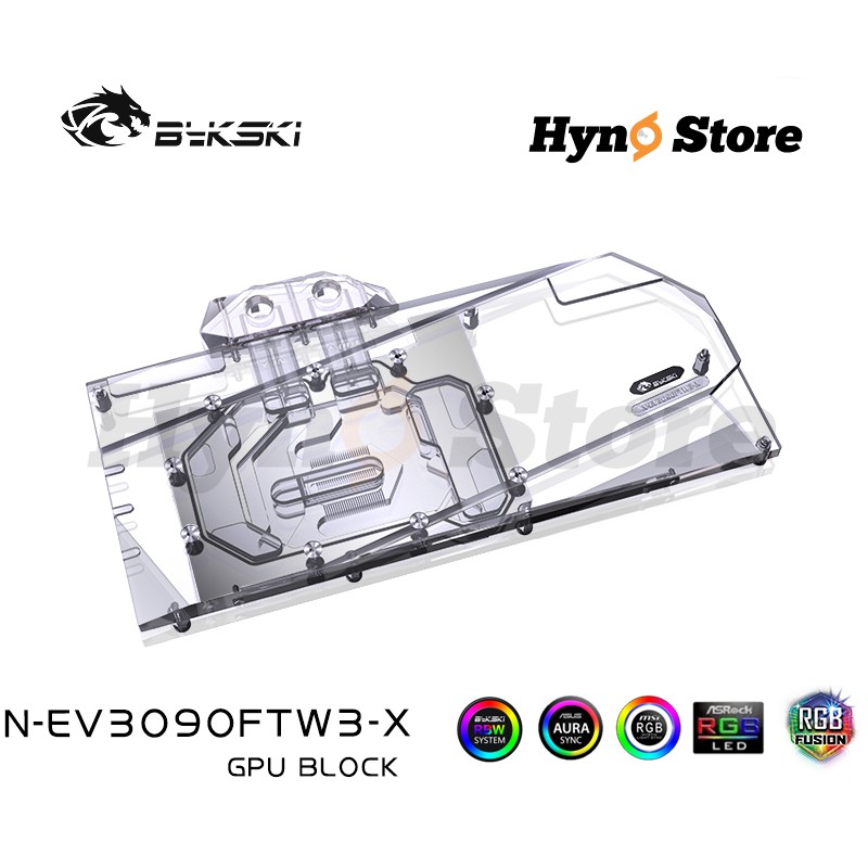 Block tản nhiệt nước VGA EVGA 3090 FTW3 Bykski Hyno Store