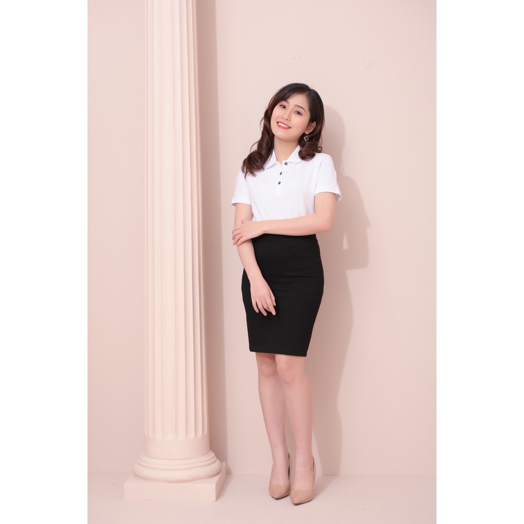 Áo phông có cổ nữ chất cotton cao cấp mềm mịn tay ngắn kiểu dáng thể thao công sở sẵn hàng tại shop 100% ảnh thật