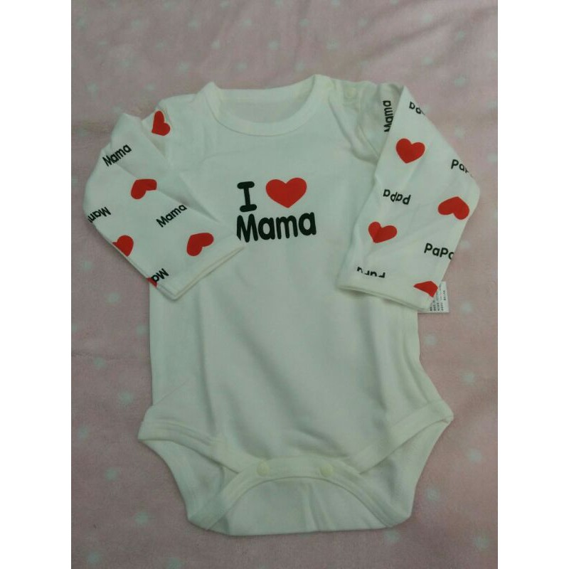 Bộ 2 bodysuit I love mama papa