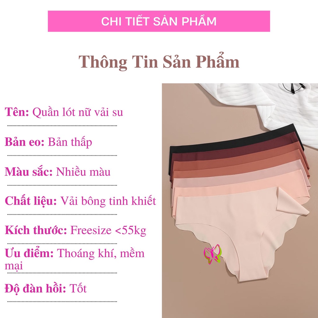 Quần lót nữ su đúc thun lạnh không đường may, trẻ trung, thoải mái, thoát mát (MS 03102) Anna Shop