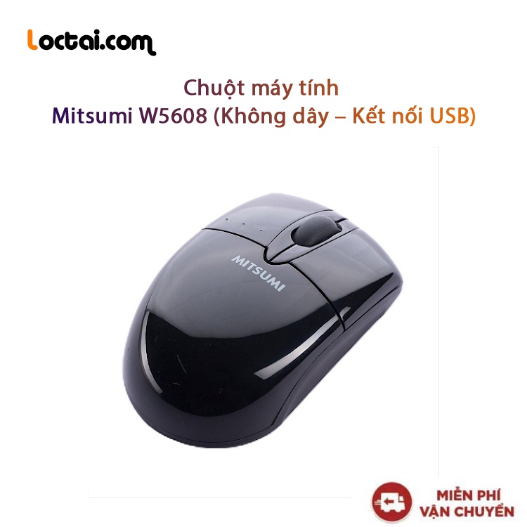 Chuột máy tính Mitsumi W5608 (Không dây – Kết nối USB) - Hàng chính hãng new 100%