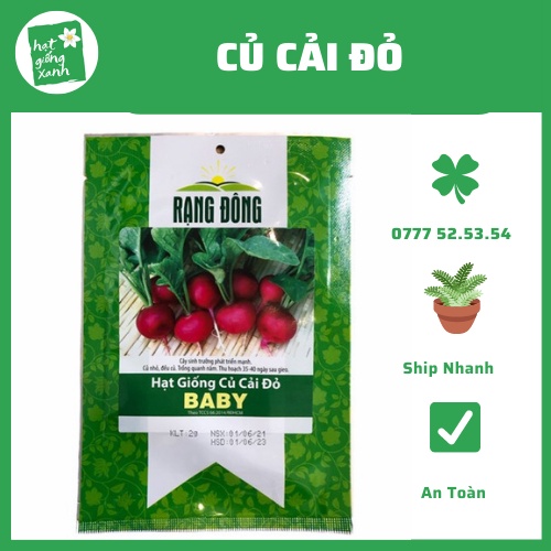 Hạt Giống Củ Cải Đỏ Tròn (1gr)
