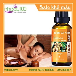 Lh Dầu massage body Gừng Saroma