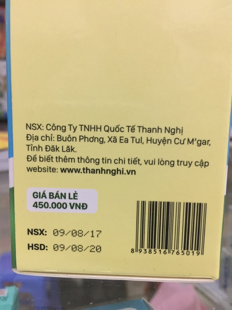 Nước súc miệng cai thuốc lá Thanh nghị (2 lọ)