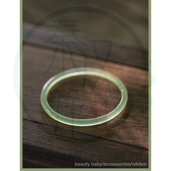 Vòng tay đá mã não tự nhiên màu xanh lá nhạt phong cách retro cho n