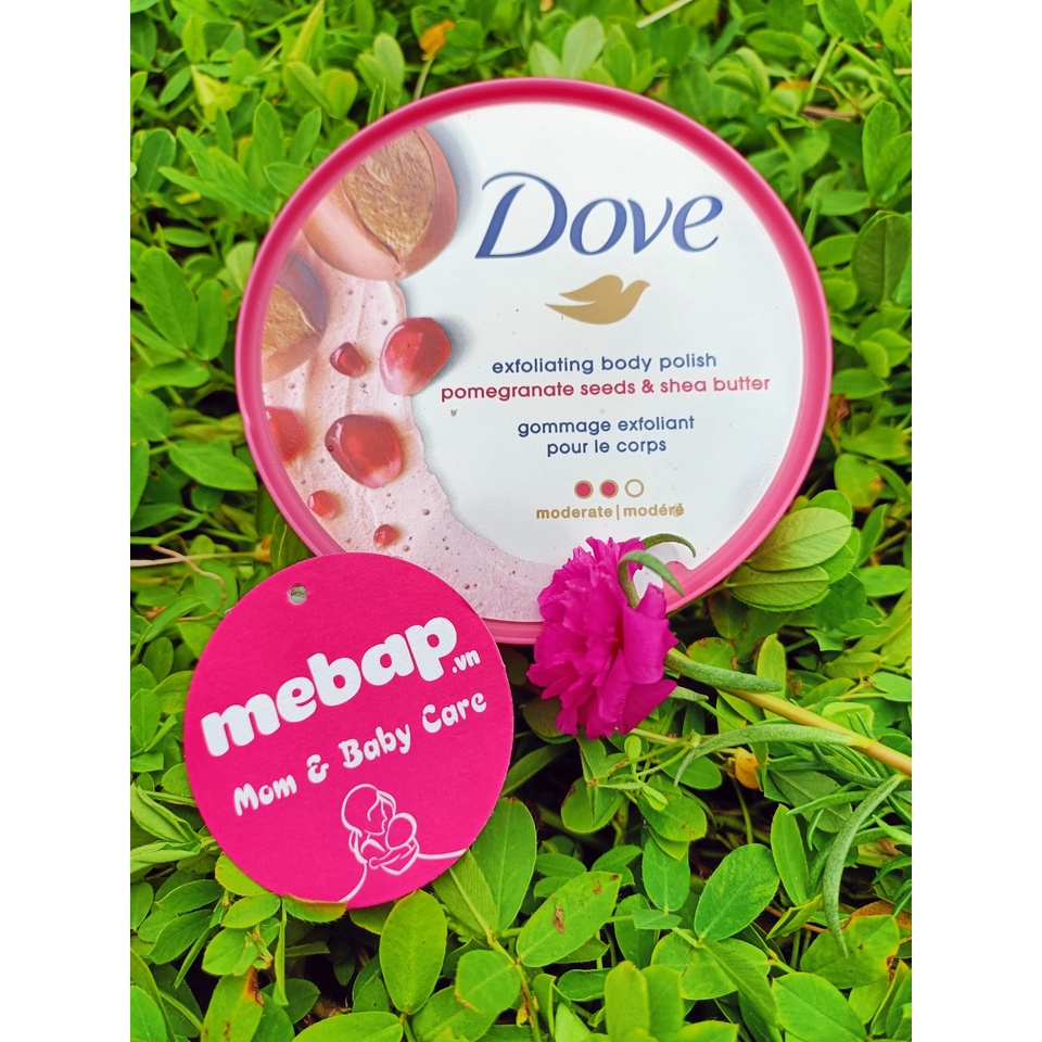 Tẩy Tế Bào Chết Cơ Thể Chiết Xuất Lựu Và Bơ Đậu Mỡ Dove Exfoliating Body Polish Scrub 298g Mỹ