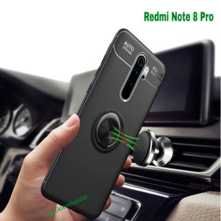 Ốp lưng Redmi Note 8 Pro chống sốc giá đỡ hiệu Auto Focus kiêm nhẫn hút ô tô