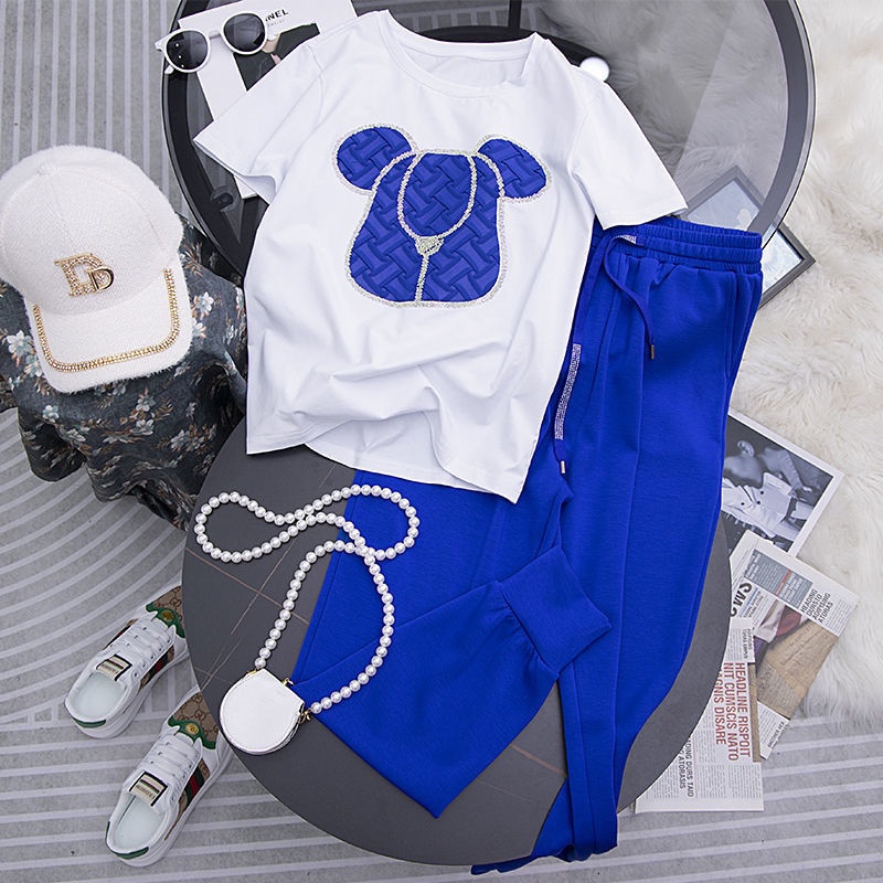 Bộ Đồ Thể Thao Ngắn Tay Thời Trang Mùa Hè Phong Cách Phương Tây Dành Cho Nữ