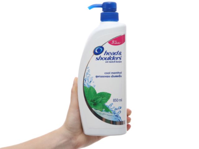 Dầu gội Head &amp; Shoulders bạc hà 850ml Thái Lan