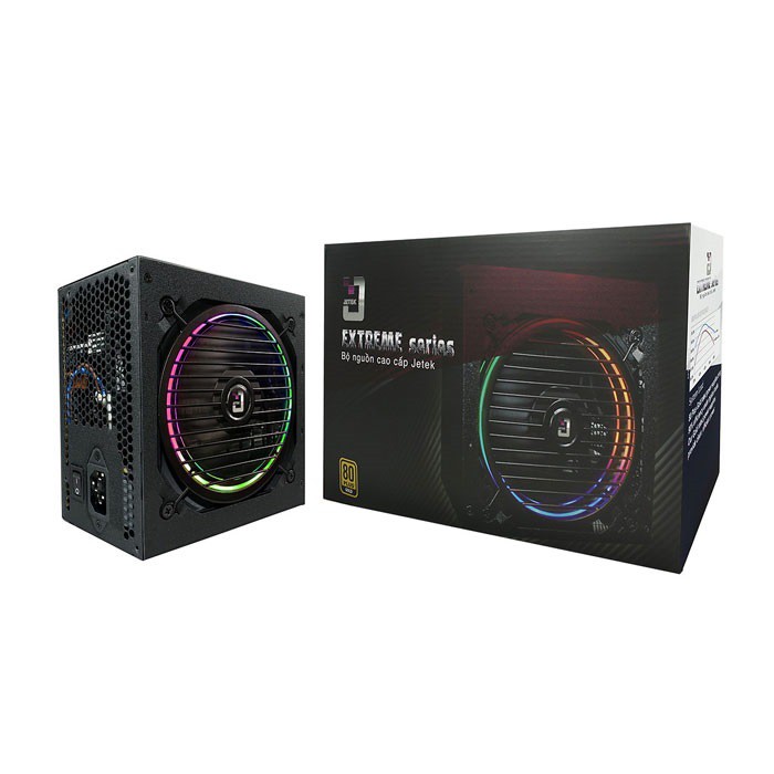 Nguồn Jetek 550W E550 Extreme RGB 80 Plus Gold + Dây Nguồn