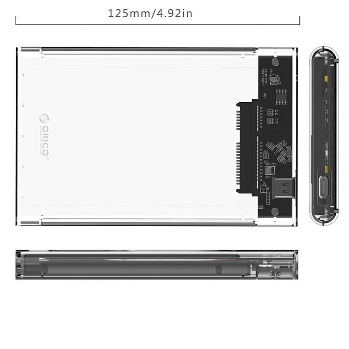 ORICO Vỏ Đựng Ổ Cứng Trong Suốt Type-C 3.1 Gen2 2139C3-G2 2.5in | BigBuy360 - bigbuy360.vn