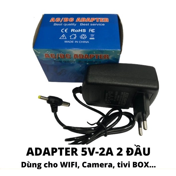 Nguồn Adapter 5V 9V 12V - 2A - 2 đầu tiện lợi - sử dụng cho loa kéo , camera, tv box ( 2 in1 )