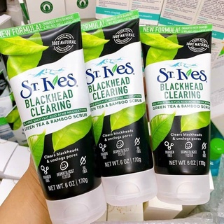 Sữa Rửa Mặt Tẩy Tế Bào Chết St.Ives Blackhead Clearing Green Tea Scrub
