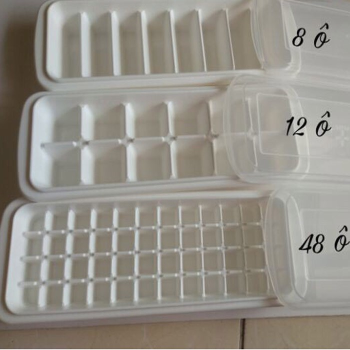 Khay trữ thức ăn dặm Ice Tray Inomata Nhật có nắp cứng