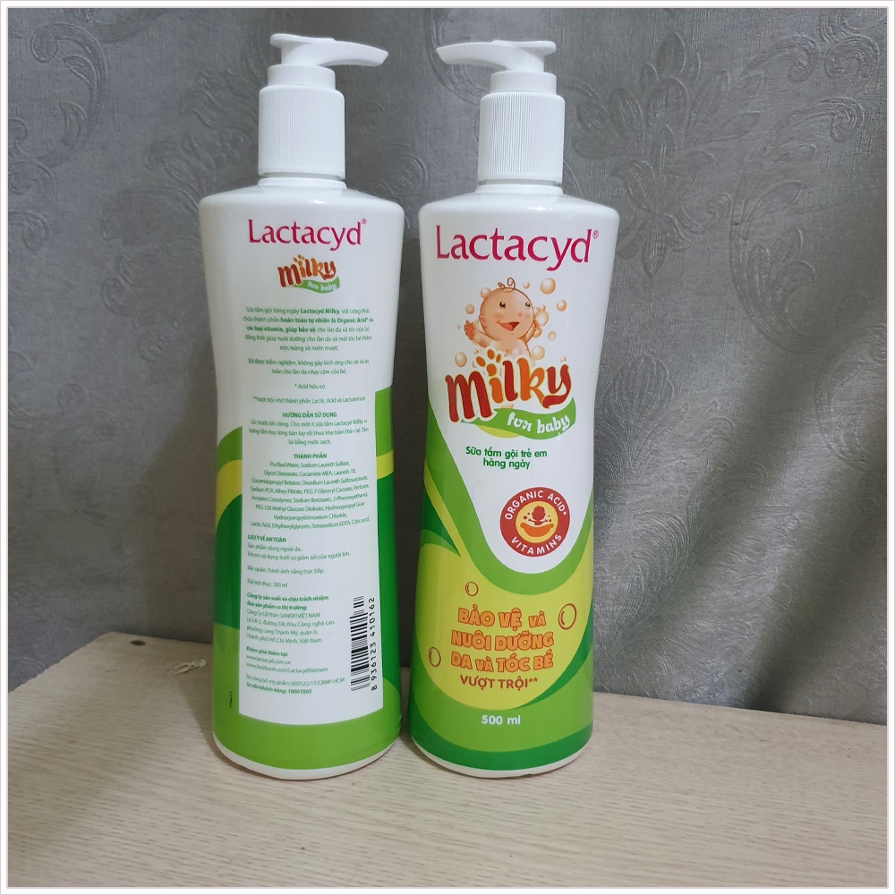 Sữa tắm gội đa năng 2in1 Lactacyd cho bé 500ml